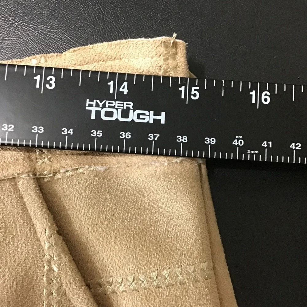 She + Sky Tan Faux‎ Suede High Waisted Shorts L